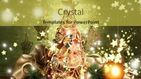  Presentation with lemons - Presentation theme featuring beautiful christmas tree of dry lemons with decor on shine green background background and a yellow colored foreground