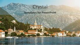 Presentation with architecture city - PPT theme featuring beautiful-city-in-adriatic-sea background and a light blue colored foreground