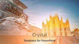  Presentation with cityscape - Slide deck featuring beautiful-cityscape-of-piazza-del background and a lemonade colored foreground