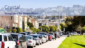  Presentation with pacific - Slide deck enhanced with beautiful-cityscape-of-san-francisco background and a sky blue colored foreground