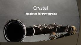  Presentation with clarinet - Colorful slides enhanced with swing band - beautiful clarinet on a gray backdrop and a gray colored foreground