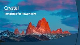  Presentation with light rays - Amazing theme having beautiful cliffs fitz roy crimson backdrop and a  colored foreground