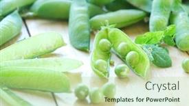  Presentation with green fresh food - Amazing PPT theme having beautiful-closeup-of-green-fresh backdrop and a mint green colored foreground