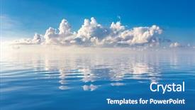  Presentation with beautiful midnight sun over - Amazing PPT theme having beautiful cloud over ocean maldives backdrop and a teal colored foreground