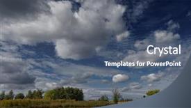  Presentation with beautiful midnight sun over - Amazing PPT layouts having beautiful clouds over a plowed backdrop and a  colored foreground