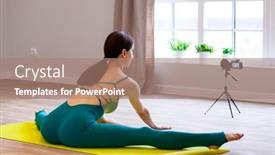  Presentation with followers - Colorful presentation theme enhanced with beautiful-coach-sitting backdrop and a coral colored foreground