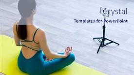  Presentation with followers - Amazing slide deck having beautiful-coach-sitting backdrop and a sky blue colored foreground