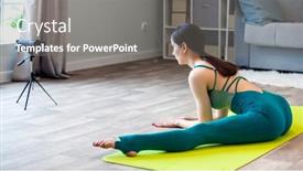  Presentation with followers - Cool new slides with beautiful-coach-sitting backdrop and a gray colored foreground