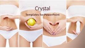  Presentation with sporty - Colorful PPT layouts enhanced with yoghourt - fit and sporty women backdrop and a lemonade colored foreground