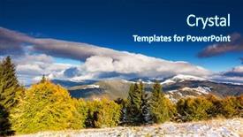  Presentation with autumn blue - Cool new slide set with beautiful colorful autumn leaves in the forest overcast blue sky carpathian ukraine europe beauty world backdrop and a ocean colored foreground