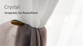  Presentation with curtains - Slides featuring beautiful colorful curtains closeup background and a light gray colored foreground