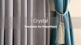  Presentation with curtains - Theme enhanced with beautiful-colorful-curtains-in-room background and a gray colored foreground