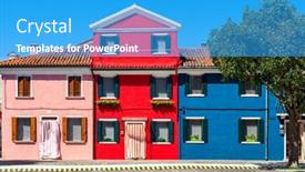  Presentation with facade - Amazing theme having beautiful-colorful-facade backdrop and a teal colored foreground