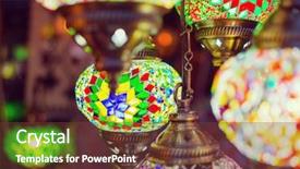  Presentation with lanterns - Colorful theme enhanced with beautiful colorful lanterns on street backdrop and a tawny brown colored foreground