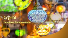  Presentation with colorful movable teeth - Amazing slides having beautiful colorful lanterns on street backdrop and a tawny brown colored foreground