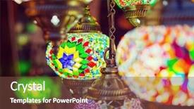  Presentation with colorful history diversity - Colorful theme enhanced with beautiful colorful lanterns on street backdrop and a  colored foreground