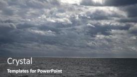  Presentation with storm - PPT theme enhanced with beautiful-colorful-sky-with-approaching background and a dark gray colored foreground