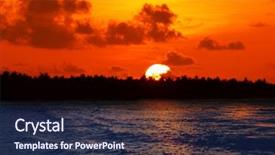  Presentation with maldives - Amazing slide set having beautiful colorful sunset over the ocean in the maldives seen from the beach backdrop and a navy blue colored foreground