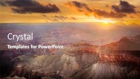 Presentation with grand canyon - Presentation enhanced with beautiful-colors-and-shapes background and a coral colored foreground