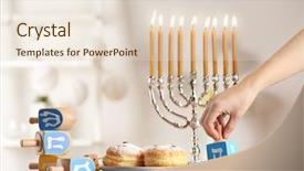 Presentation with hanukkah - Theme featuring beautiful composition for hanukkah background and a lemonade colored foreground