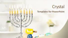  Presentation with hanukkah - Presentation theme having beautiful composition for hanukkah background and a cream colored foreground
