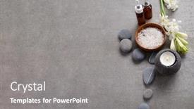  Presentation with spa concept - Theme enhanced with beautiful-composition-of-spa-treatment background and a gray colored foreground