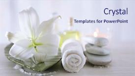  Presentation with treatment - Audience pleasing PPT theme consisting of beautiful composition of spa treatment backdrop and a sky blue colored foreground