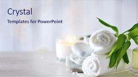  Presentation with treatment - PPT layouts having beautiful composition of spa treatment background and a sky blue colored foreground