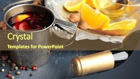  Presentation with mulled wine - PPT layouts consisting of beautiful-composition-of-traditional-mulled background and a coral colored foreground