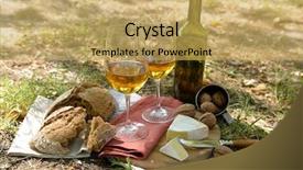  Presentation with wine cheese - Cool new slide deck with beautiful composition of white wine backdrop and a  colored foreground