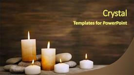  Presentation with white candles - Amazing presentation having beautiful composition with candles backdrop and a tawny brown colored foreground