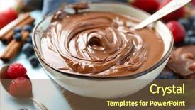  Presentation with cream - Audience pleasing presentation design consisting of beautiful composition with chocolate cream backdrop and a tawny brown colored foreground