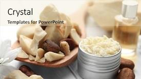  Presentation with cocoa - Presentation having beautiful composition with cocoa butter background and a lemonade colored foreground