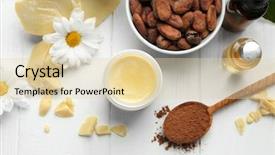  Presentation with lotion - Audience pleasing presentation theme consisting of beautiful composition with cocoa butter backdrop and a lemonade colored foreground