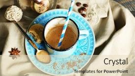  Presentation with cappuccino - Cool new presentation with beautiful composition with dirty cup of cappuccino backdrop and a lemonade colored foreground