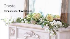  Presentation with flowers - Beautiful PPT theme featuring beautiful-composition-with-fresh-flowers backdrop and a white colored foreground