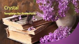  Presentation with keys - Slide deck enhanced with beautiful composition with old keys and old books on wooden background background and a tawny brown colored foreground