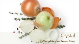  Presentation with fresh ginger root on white - Presentation having beautiful composition with onion background and a soft green colored foreground