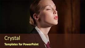  Presentation with luxury fashion - Slides enhanced with beautiful-confident-lady-poses background and a tawny brown colored foreground