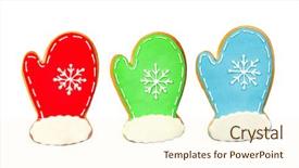  Presentation with baby jesus christmas rustic isolated - Colorful slide set enhanced with beautiful cookies for christmas isolated backdrop and a cream colored foreground