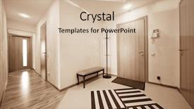  Presentation with modern black and white trees - Theme featuring beautiful corridor with a door background and a soft green colored foreground