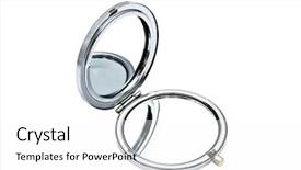  Presentation with mirror - Colorful presentation theme enhanced with beautiful cosmetic mirror isolated backdrop and a white colored foreground