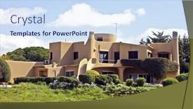  Presentation with algarve - Cool new presentation theme with beautiful-countryhouse-in-the-algarve backdrop and a sky blue colored foreground