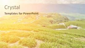  Presentation with asia - PPT theme featuring beautiful countryside in hualien county taiwan asia background and a lemonade colored foreground