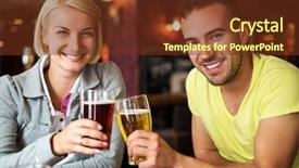  Presentation with pub - Beautiful slide deck featuring chance - bank note shot backdrop and a light gray colored foreground