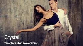  Presentation with ballet - Slide deck with beautiful couple of ballet dancers background and a dark gray colored foreground