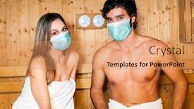  Presentation with masks - Amazing theme having beautiful-couple-relaxing-while-taking backdrop and a coral colored foreground