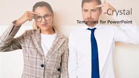  Presentation with skin infection - PPT theme having beautiful-couple-wearing-business-clothes background and a lemonade colored foreground