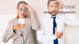  Presentation with flu virus - Presentation featuring beautiful-couple-wearing-business-clothes background and a lemonade colored foreground