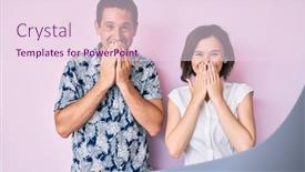  Presentation with scandal - Presentation featuring beautiful-couple-wearing-casual-clothes background and a lemonade colored foreground